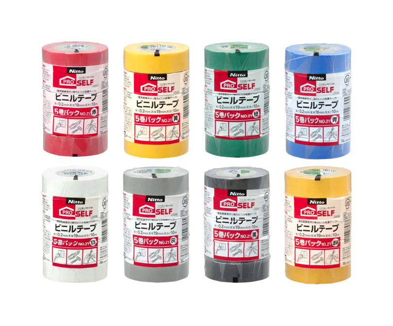 PVC Adhesive Tape NO. 21 , 5 Rolls 