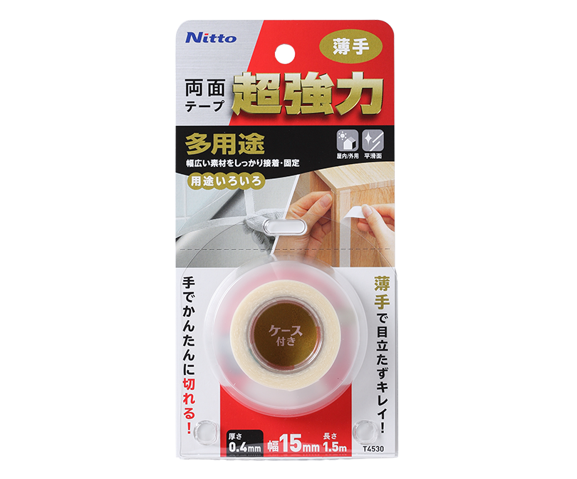 Multipurpose Thin, Ultra Strong Double-Sided Adhesive Tape, 15 × 1.5