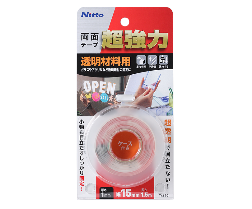 Ultra Strong Double-Sided Adhesive Tape for Transparent Materials, 15 × 1.5