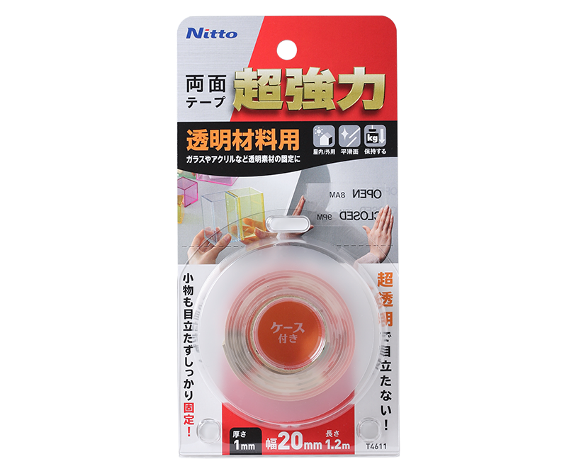 Ultra Strong Double-Sided Adhesive Tape for Transparent Materials, 20 × 1.2